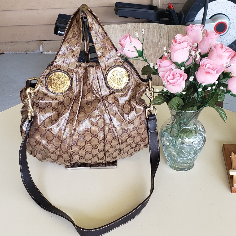 authentic gucci crystal two way bag - Picture 1 of 8